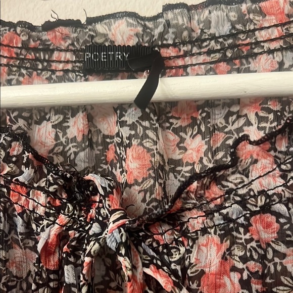 Poetry Black Smocked Flutter Sleeve Blouse - Picture 5 of 10